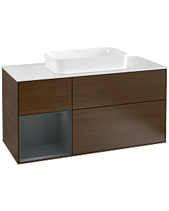 Villeroy und Boch Finion Villeroy und Boch Finion G291HGGN 120cm, cover plate white matt, Emotion, shelf left Midnight Blue Matt Lacquer , Blue Matt Lacquer veneer