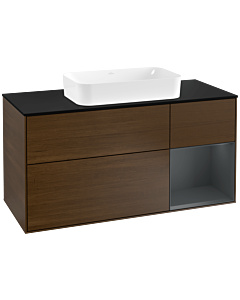 Villeroy und Boch Finion Villeroy und Boch Finion G302HGGN 120cm, cover plate black matt, Emotion, shelf on the right Midnight Blue Matt Lacquer , Blue Matt Lacquer veneer