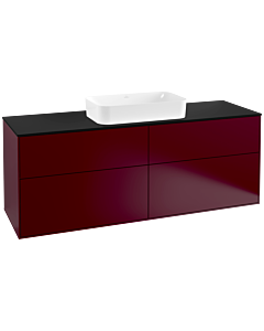 Villeroy und Boch Finion Villeroy und Boch G32200HB 160x60.3cm, Emotion, plaque de finition noir mat, Peony Matt