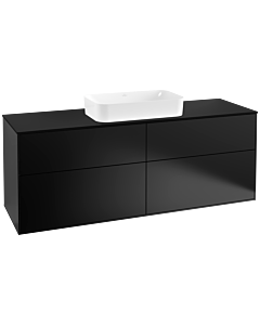 Villeroy und Boch Finion Villeroy und Boch G32200PD 160x60.3cm, Emotion, plaque de finition noir mat, laqué noir mat