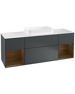 Villeroy und Boch Finion Villeroy und Boch Finion G331GNHG 160cm, cover plate white matt, Emotion, shelves Blue Matt Lacquer veneer, midnight Blue Matt Lacquer