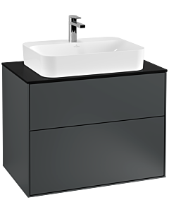 Villeroy und Boch Finion Villeroy und Boch G34200HG 80x60,3cm, Emotion, plaque de finition noir mat, Midnight Blue Matt Lacquer