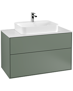 Villeroy und Boch Finion Villeroy und Boch G35100GM 100x60,3cm, Emotion, plaque de finition blanc mat, Olive Matt Lacquer