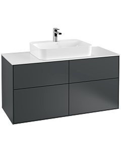 Villeroy und Boch Finion Villeroy und Boch G38100HG 120x60,3cm, Emotion, plaque de finition blanc mat, Midnight Blue Matt Lacquer