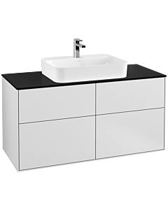 Villeroy und Boch Finion Waschtischunterschrank G38200MT 120x60,3cm, Emotion, Abdeckplatte black matt, White matt lacquer