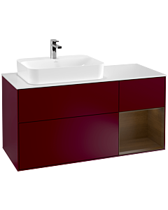 Villeroy und Boch Finion Villeroy und Boch Finion G401GNHB 120cm, cover plate white matt, Emotion, shelf on the right Peony Matt veneer, Peony Matt