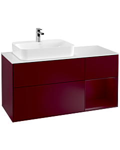 Villeroy und Boch Finion Villeroy und Boch Finion G401HBHB 120cm, cover plate white matt, Emotion, shelf on the right Peony , Peony Matt