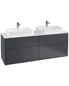 Villeroy und Boch Finion Waschtischunterschrank G43100HG 160x60,3cm, Emotion, Abdeckplatte white matt, Midnight Blue Matt Lacquer