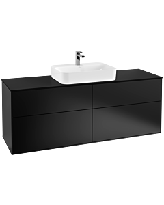 Villeroy und Boch Finion Waschtischunterschrank G44200PD 160x60,3cm, Emotion, Abdeckplatte black matt, Black matt lacquer