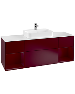 Villeroy und Boch Finion Waschtischunterschrank G451HBHB 160cm, Abdeckplatte white matt, Emotion, Regale Peony matt lacquer, Peony Matt
