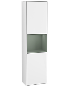 Villeroy und Boch Finion cabinet G460GMGF 41.8x151.6cm, left, Emotion, shelf Olive Matt Lacquer , Glossy white lacquer