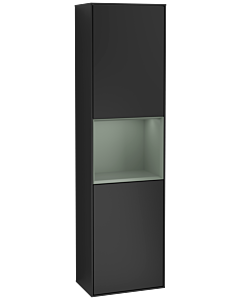 Villeroy und Boch Finion cabinet G460GMPD 41.8x151.6cm, left, Emotion, shelf Olive Matt Lacquer , black matt lacquer
