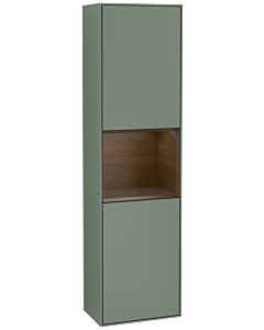 Villeroy und Boch Finion cabinet G460GNGM 41.8x151.6cm, left, Emotion, shelf Walnut Veneer , Olive Matt Lacquer