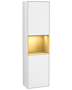 Villeroy und Boch Finion cabinet G460HFGF 41.8x151.6cm, left, Emotion, shelf gold matt lacquer, glossy white lacquer