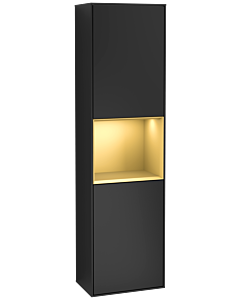 Villeroy und Boch Finion cabinet G460HFPD 41.8x151.6cm, left, Emotion, shelf gold matt lacquer, black matt lacquer