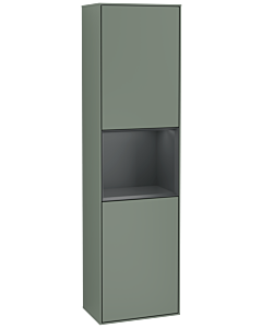 Villeroy und Boch Finion cabinet G460HGGM 41.8x151.6cm, left, Emotion, shelf Midnight Blue Matt Lacquer , Olive Matt Lacquer