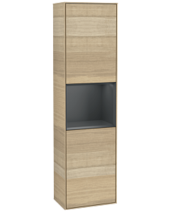 Villeroy und Boch Finion Hochschrank G460HGPC 41,8x151,6cm, links, Emotion, Regal Midnight Blue Matt Lacquer, Oak Veneer