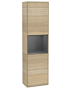 Villeroy und Boch Finion cabinet G470GKPC 41.8x151.6cm, right, Emotion, shelf Anthracite Matt Lacquer, Oak Veneer