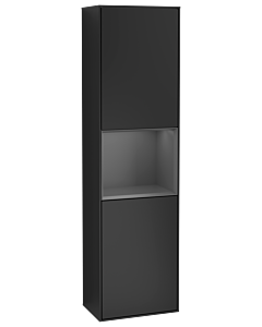 Villeroy und Boch Finion cabinet G470GKPD 41.8x151.6cm, right, Emotion, shelf Anthracite Matt Lacquer, Black matt lacquer