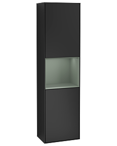 Villeroy und Boch Finion cabinet G470GMPD 41.8x151.6cm, right, Emotion, shelf Olive Matt Lacquer , black matt lacquer