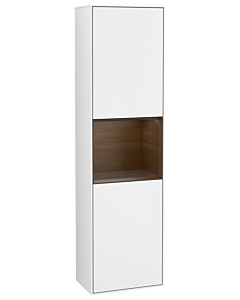 Villeroy und Boch Finion cabinet G470GNGF 41.8x151.6cm, right, Emotion, shelf walnut veneer, glossy white lacquer