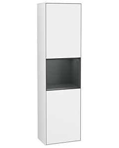 Villeroy und Boch Finion cabinet G470HGGF 41.8x151.6cm, right, Emotion, shelf Midnight Blue Matt Lacquer , Glossy white lacquer