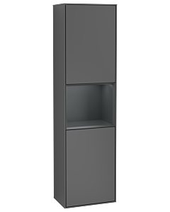 Villeroy und Boch Finion cabinet G470HGGK 41.8x151.6cm, right, Emotion, shelf Midnight Blue Matt Lacquer , anthracite matt