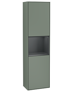 Villeroy und Boch Finion cabinet G470HGGM 41.8x151.6cm, right, Emotion, shelf Midnight Blue Matt Lacquer , Olive Matt Lacquer