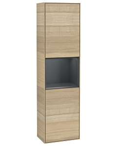 Villeroy und Boch Finion cabinet G470HGPC 41.8x151.6cm, right, Emotion, shelf Midnight Blue Matt Lacquer , Oak Veneer