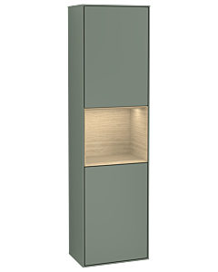 Villeroy und Boch Finion cabinet G470PCGM 41.8x151.6cm, right, Emotion, Oak Venerr shelf, Olive Matt Lacquer