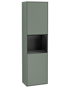 Villeroy und Boch Finion cabinet G470PDGM 41.8x151.6cm, right, Emotion, shelf Black Matt Lacquer , Olive Matt Lacquer