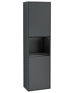 Villeroy und Boch armoire Finion G470PDHG 41.8x151.6cm, droite, émotion, étagère Black Matt Lacquer , Midnight Blue Matt Lacquer