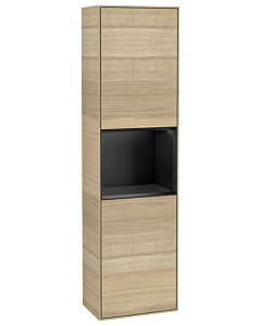 Villeroy und Boch Finion cabinet G470PDPC 41.8x151.6cm, right, Emotion, shelf Black Matt Lacquer , Oak Veneer