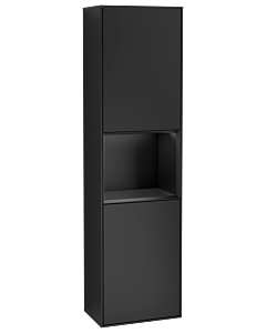 Villeroy und Boch armoire Finion G470PDPD 41.8x151.6cm, droite, émotion, étagère laqué noir mat, laqué noir mat