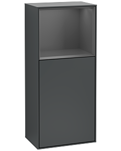 Villeroy und Boch Finion side cabinet G500GKHG 41.8x93.6cm, left, Emotion, shelf above Anthracite Matt , Midnight Blue Matt Lacquer