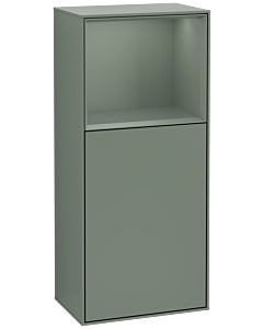 Villeroy und Boch Finion side cabinet G500GMGM 41.8x93.6cm, left, Emotion, shelf above olive matt, Olive Matt Lacquer