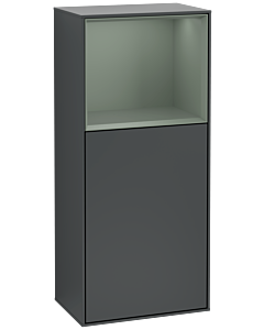 Villeroy und Boch Finion side cabinet G500GMHG 41.8x93.6cm, left, Emotion, shelf above Olive Matt, Midnight Blue Matt Lacquer