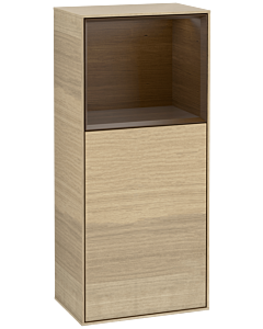 Villeroy und Boch Finion side cabinet G500GNPC 41.8x93.6cm, left, Emotion, shelf above Walnut Veneer , Oak Veneer