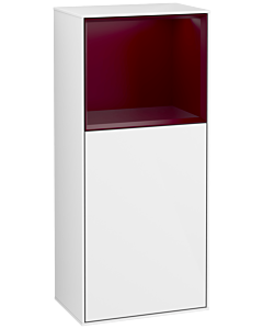Villeroy und Boch Finion side cabinet G500HBGF 41.8x93.6cm, left, Emotion, top shelf Peony Matt , Glossy white lacquer