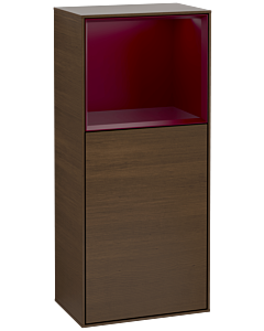 Villeroy und Boch Finion Seitenschrank G500HBGN 41,8x93,6cm, links, Emotion, Regal oben Peony Matt, Walnut veneer