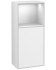 Villeroy und Boch Finion side cabinet G500MTGF 41.8x93.6cm, left, Emotion, top shelf White Matt , Glossy white lacquer