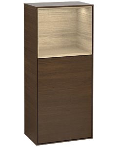 Villeroy und Boch Finion Seitenschrank G500PCGN 41,8x93,6cm, links, Emotion, Regal oben Oak Veneer, Walnut veneer