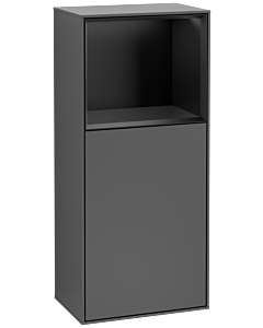 Villeroy und Boch Finion side cabinet G500PDGK 41.8x93.6cm, left, Emotion, shelf above black matt, anthracite matt