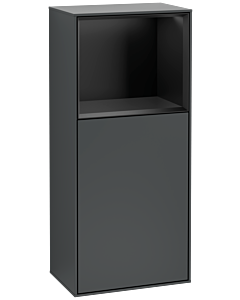 Villeroy und Boch Finion side cabinet G500PDHG 41.8x93.6cm, left, Emotion, shelf above Black matt, Midnight Blue Matt Lacquer