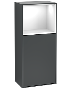 Villeroy und Boch Armoire latérale Finion G510GFHG 41.8x93.6cm, droite, émotion, étagère au dessus Glossy White , Midnight Blue Matt Lacquer