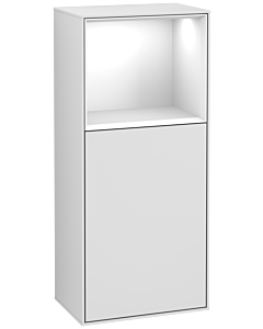 Villeroy und Boch Finion Seitenschrank G510GFMT 41,8x93,6cm, rechts, Emotion, Regal oben Glossy White, White matt lacquer