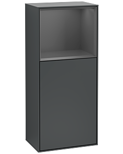 Villeroy und Boch Finion side cabinet G510GKHG 41.8x93.6cm, right, Emotion, shelf above Anthracite Matt , Midnight Blue Matt Lacquer