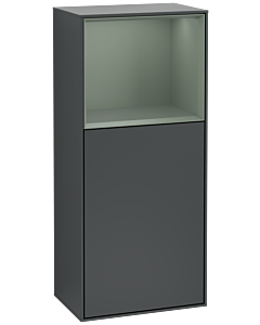 Villeroy und Boch Finion side cabinet G510GMHG 41.8x93.6cm, right, Emotion, shelf above Olive Matt, Midnight Blue Matt Lacquer
