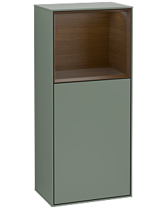 Villeroy und Boch Finion Seitenschrank G510GNGM 41,8x93,6cm, rechts, Emotion, Regal oben Walnut Veneer, Olive Matt Lacquer