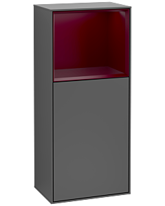 Villeroy und Boch Finion armoire latérale G510HBGK 41.8x93.6cm, droit, émotion, étagère au- dessus Peony Matt , anthracite mat